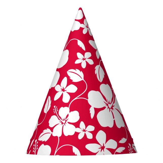 GORRO DE FIESTA HAWAIIAN HULA (HIBISCUS) RED (Anverso)