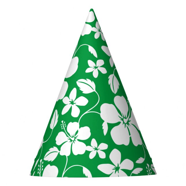 GORRO DE FIESTA HAWAIIAN HULA (HIBISCUS) VERDE (Anverso)