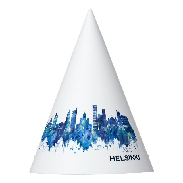 Gorro De Fiesta Helsinki Finlandia Skyline Blue (Anverso)