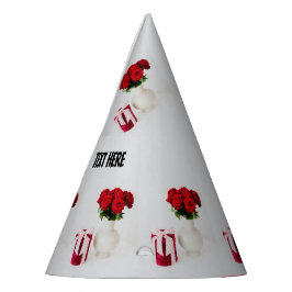 Gorro De Fiesta Hermoso Jarrón de Flores con Texto Personalizado S