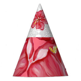 Gorro De Fiesta Hibiscus & lace RED