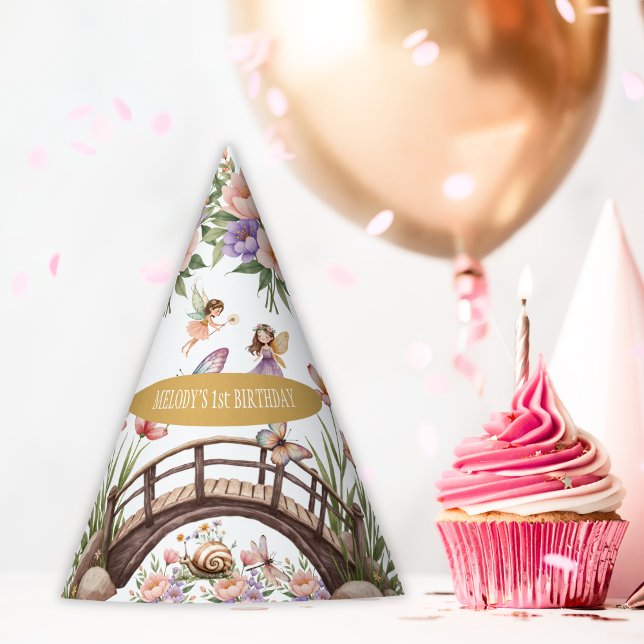 Gorro De Fiesta Himsical fairy garden 1º cumpleaños (Subido por el creador)