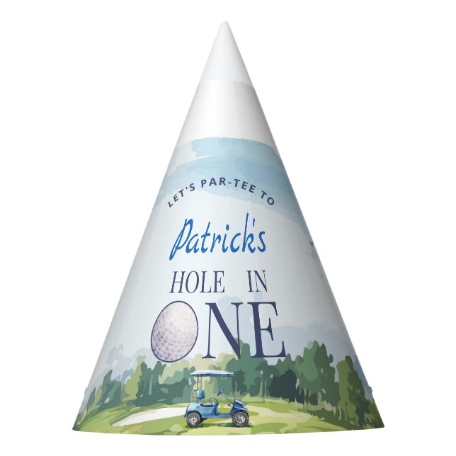 Gorro De Fiesta Hole In One Golf 1st Birthday  (Anverso)