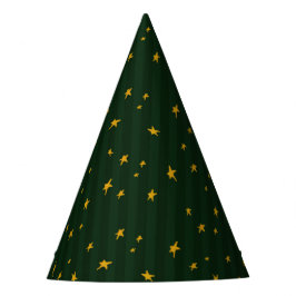 Gorro De Fiesta Holiday Green Yellow Stripe Star Christmas 