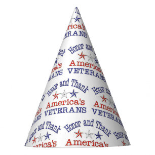 Gorro De Fiesta Honor y gracias a los veteranos estadounidenses