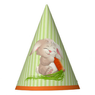 Gorro De Fiesta Hoppy Happy Easter Bunny Strips Pattern