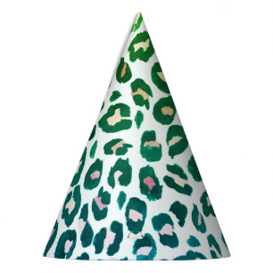 Gorro De Fiesta Huella de animales de estampado de leopardo
