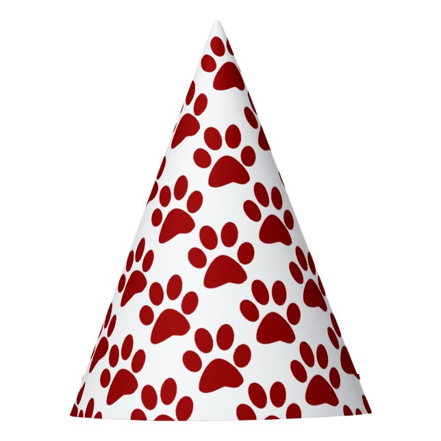Gorro De Fiesta Huella de pata roja (Anverso)