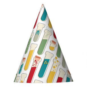 Gorro De Fiesta Huella de Tubo de Prueba de Química Moderna de Mid
