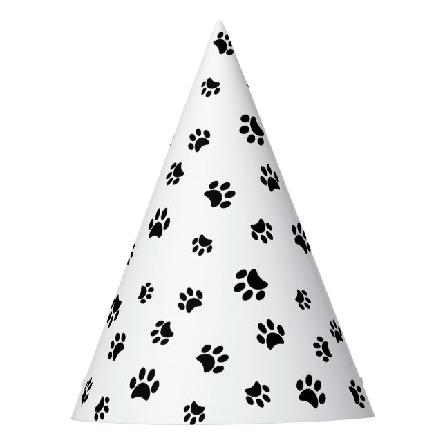 Gorro De Fiesta Huellas de pata negras (Anverso)