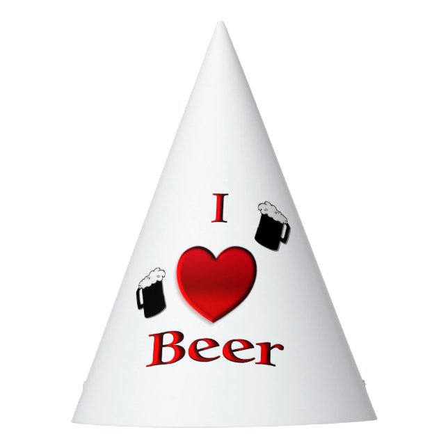 Gorro De Fiesta I Heart Beer Design (Anverso)