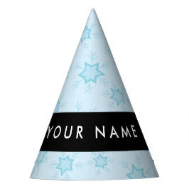 Gorro De Fiesta Ice Blue Snowflakes, su nombre, Personalice