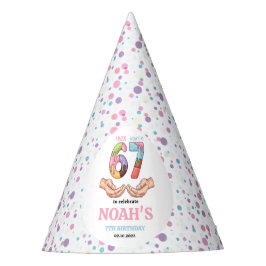 Gorro De Fiesta Ice Cream “Six Seven” 7th Birthday Party for Kids