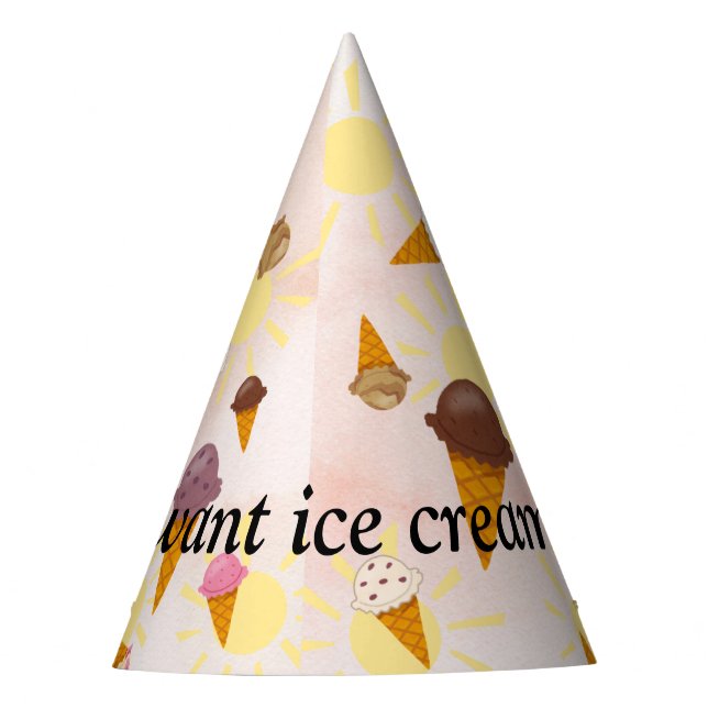Gorro De Fiesta Ice cream summer party  (Anverso)