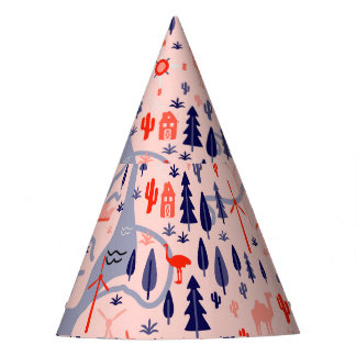 Gorro De Fiesta Iconos australianos, patrón decorativo impecable.