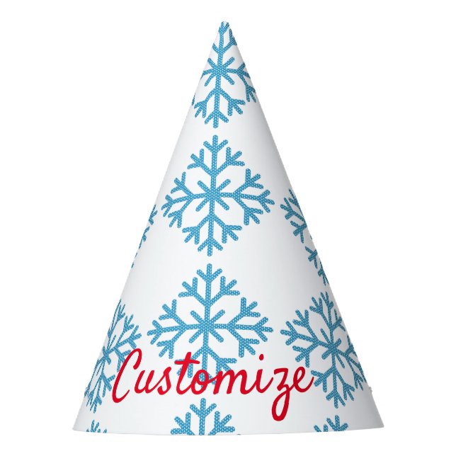 Gorro De Fiesta Icy Blue Snowflake Thunder_Cove (Anverso)