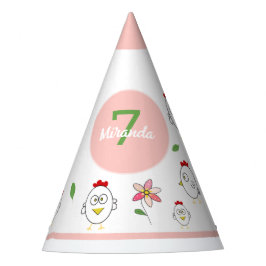 Gorro De Fiesta Ilustracion de pollo Personalizado