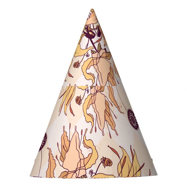 Gorro De Fiesta Ilustracion de rastrillo de luz floral (Anverso)