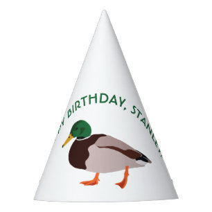 Gorro De Fiesta Ilustracion realista Mallard Duck personalizado