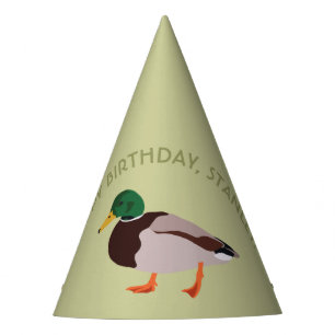 Gorro De Fiesta Ilustracion realista Mallard Duck personalizado