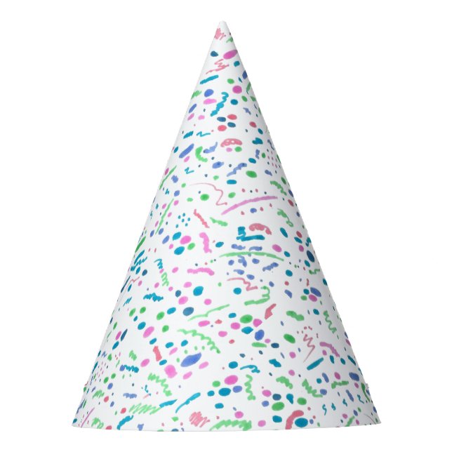 Gorro De Fiesta Impresión de confetti pastel (Anverso)
