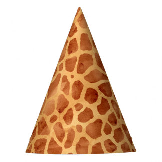Gorro De Fiesta Impresión de jirafa en acuarela