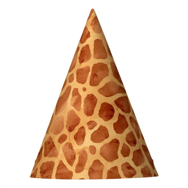 Gorro De Fiesta Impresión de jirafa en acuarela (Anverso)