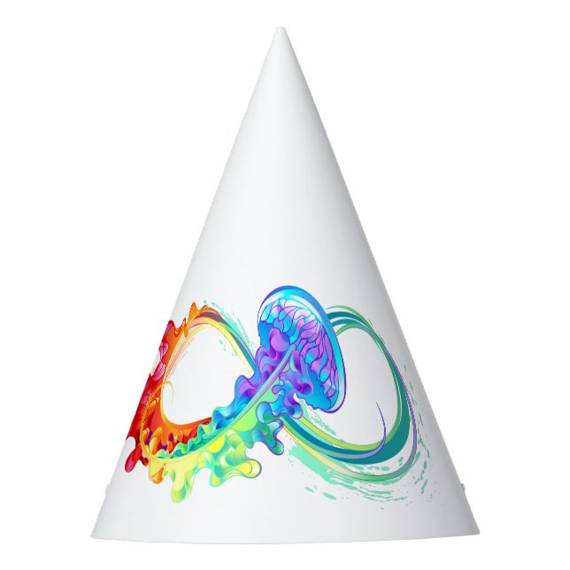 Gorro De Fiesta Infinidad con las medusas del arcoiris (Anverso)