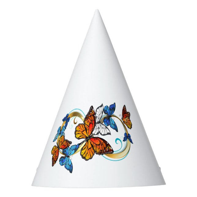 Gorro De Fiesta Infinidad de Mariposas Monarca (Anverso)