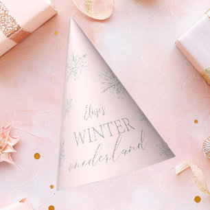 Gorro De Fiesta Invierno Rosa de Onederland Primer cumpleaños