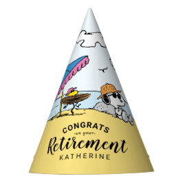 Gorro De Fiesta Jubilación | Snoopy & Woodstock en la playa