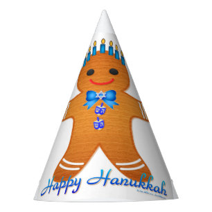 Gorro De Fiesta Judaica Hanukkah Gingerbread Man Menorah