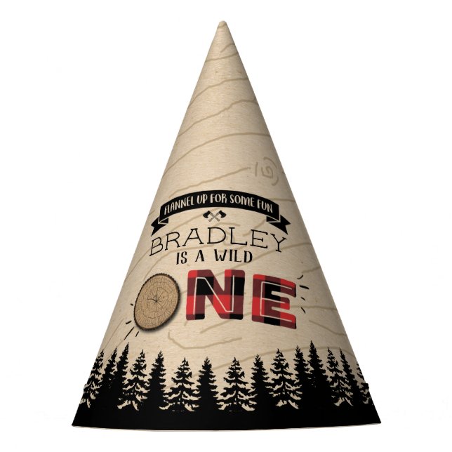 Gorro De Fiesta Jugadores de Lumberjack Rustico Forestal Primer Cu (Anverso)