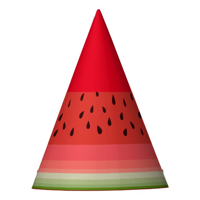 Gorro De Fiesta Juicy Delicioso Ripe Watermelon Con Diseño De Semi (Anverso)