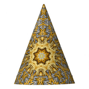 Gorro De Fiesta Kaleidoscopio Metalizado de plata dorada preciada