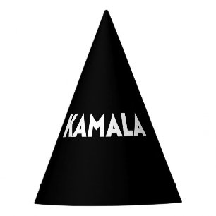 Gorro De Fiesta Kamala moderna y audaz tipografía negra minimalist