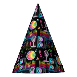 Gorro De Fiesta Karaoke Neon Resplandor Cantando Música Fiesta