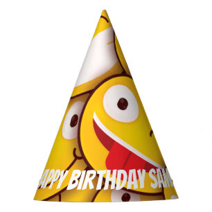 Gorro De Fiesta Kawaii Cute Emoji Emoticon Cumpleaños.