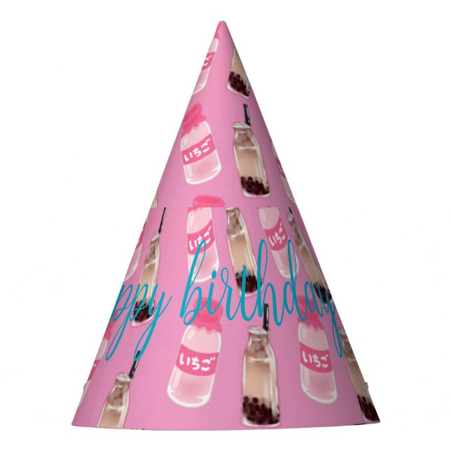 Gorro De Fiesta Kawaii feliz cumpleaños (Anverso)