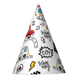 Gorro De Fiesta Kids Playful Transport Pattern 