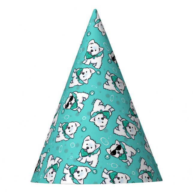 Gorro De Fiesta KiniArt Cutieface Westies (Anverso)