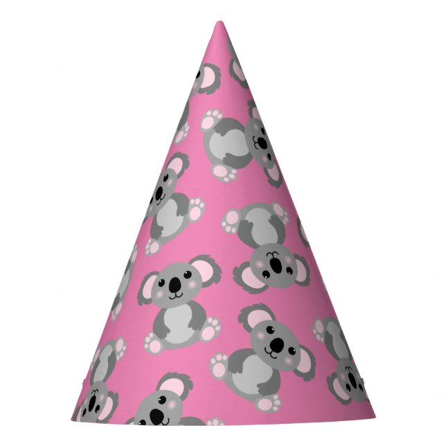 Gorro De Fiesta Koala Bear Cute Kid Birday Party (Anverso)