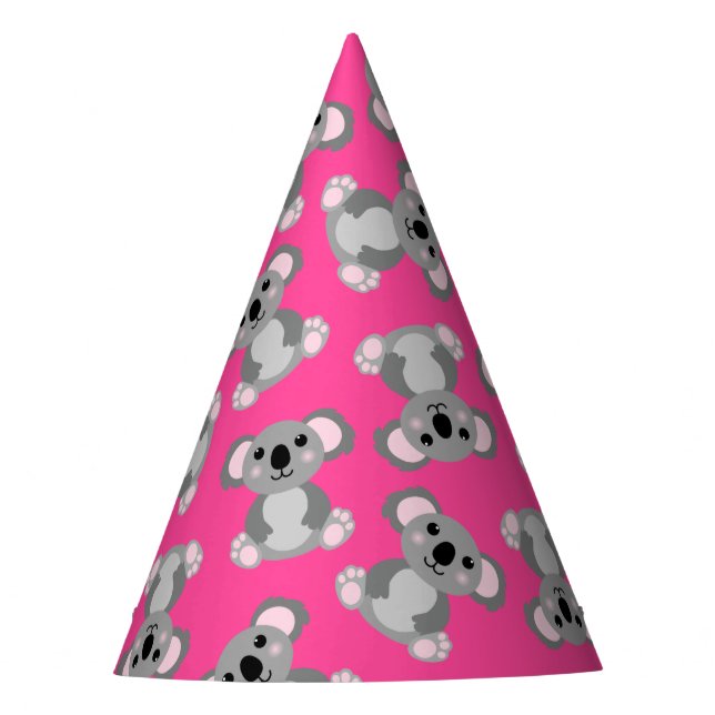 Gorro De Fiesta Koala Bear Cute Kid Birday Party (Anverso)