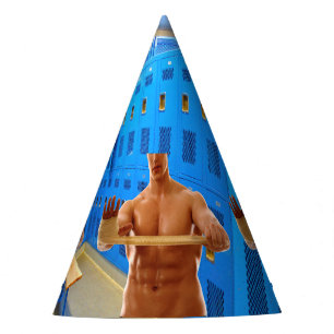 Gorro De Fiesta La camisa sin musculoso hombre abs pecho sho de Sl