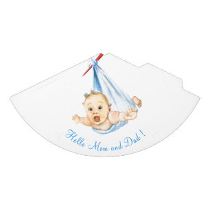 Gorro De Fiesta La cigüeña lleva a su bebé - Personalizado dibuja 