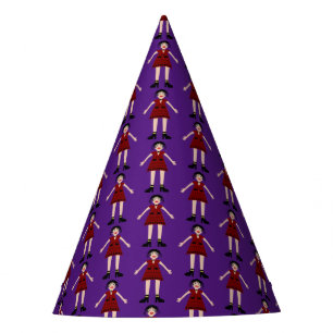 Gorro De Fiesta La gótica dama de vampiro de Halloween está estamp