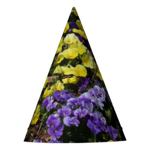 Gorro De Fiesta La ladera de los Pansies morado y amarillo