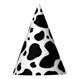 Gorro De Fiesta La vaca mancha el estampado de animales blanco y