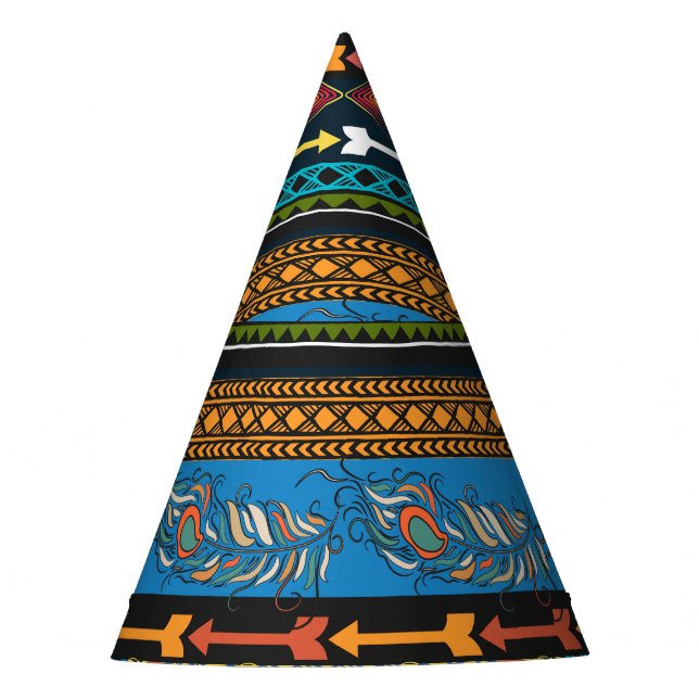 Gorro De Fiesta Las plumas étnicas: Moda del Boho de bordado (Anverso)