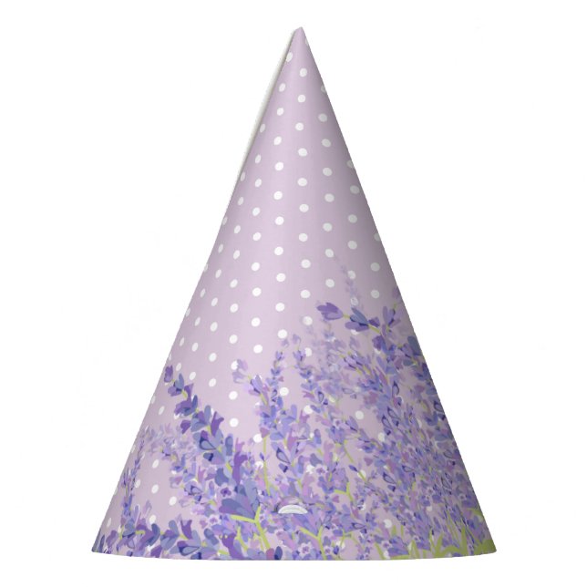 Gorro De Fiesta lavanda, elegante, moderno, moderno, floral, viole (Izquierda)